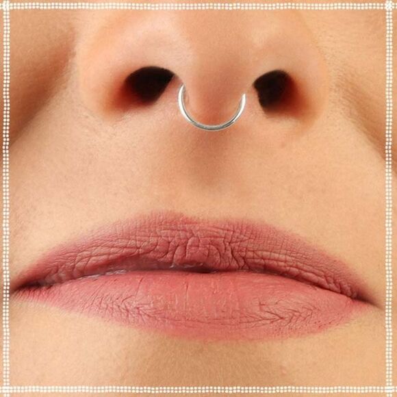 Jewelry - 2 Silver Clip On Septum Nose Rings Minimalist NWT